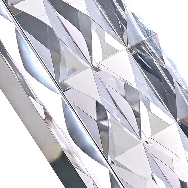 Luxury bright pyramid crystal glass wall light